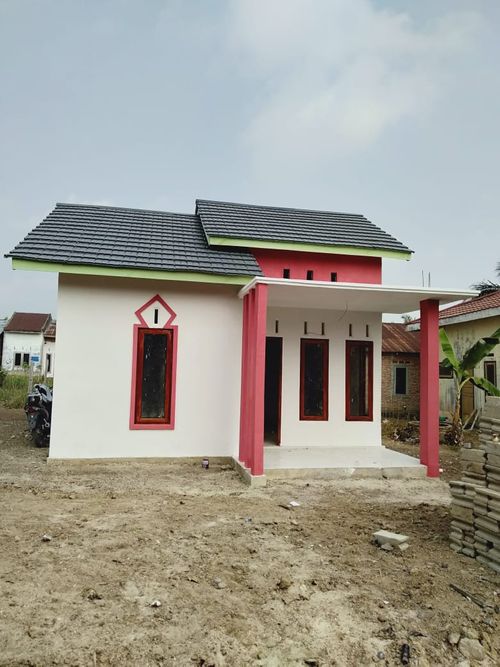 foto tampak rumah tipe 36 perumahan D'Green Mentawak Residence