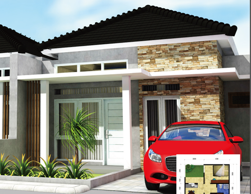 foto tampak rumah tipe 45/84 perumahan Perumahan Royal Manarola Tuban