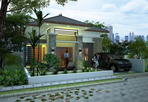 foto tampak rumah tipe 75/160 perumahan HARMONI RESIDENCE