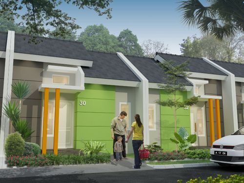 foto tampak rumah tipe 30/66 perumahan Rezanna Garden