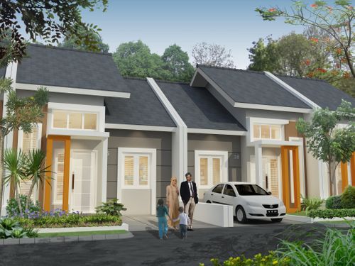 foto tampak rumah tipe 36/66 perumahan Rezanna Garden