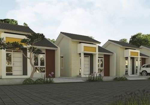 foto tampak rumah tipe RS 45/120 TBA perumahan Perumnas Haluoleo