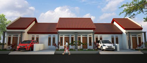 foto tampak rumah tipe 42/69 perumahan Tirta Quanta