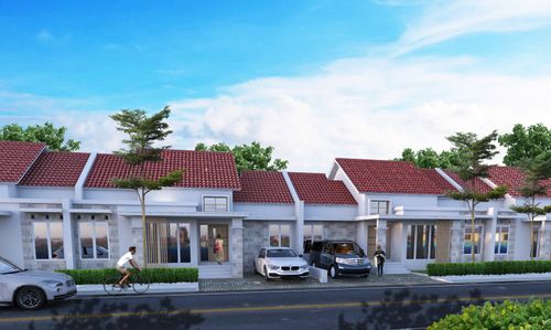 foto tampak rumah tipe 62/96 perumahan Tirta Quanta