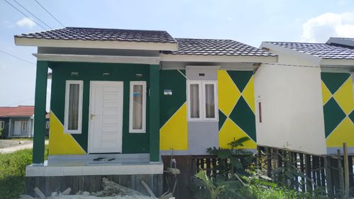 foto tampak rumah tipe 36 perumahan SHALLI MESSI CLUSTER 3
