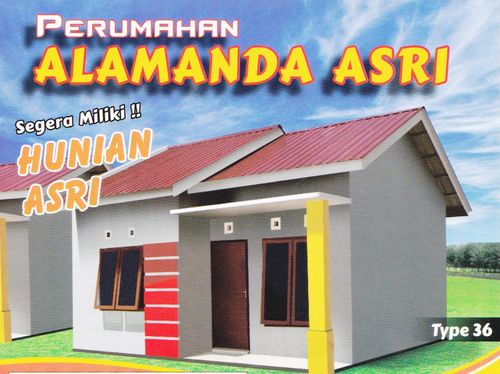 foto tampak rumah tipe 36 perumahan ALAMANDA ASRI