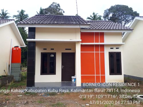 foto tampak rumah tipe 36 perumahan Borneo Icon Residence 1