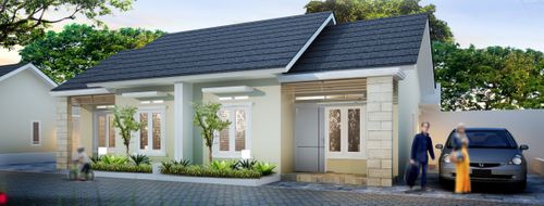 foto tampak rumah tipe 36 perumahan Villa Avicenna Sejahtera