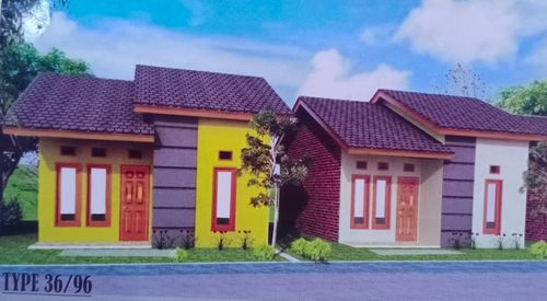 foto tampak rumah tipe 36 perumahan Daffadafi residence 
