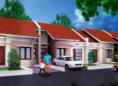 foto tampak rumah tipe 45/108 perumahan Kondang Regency