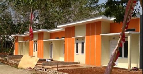 foto tampak rumah tipe 36/84 perumahan Green Shabiyan Residence