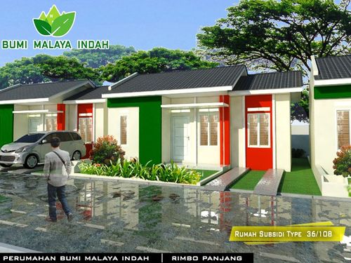 foto tampak rumah tipe 36 perumahan BUMI MALAYA INDAH