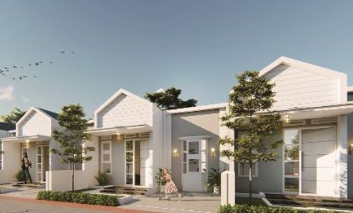 foto tampak rumah tipe 36/60 perumahan De Green Krebet