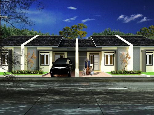 foto tampak rumah tipe 30/60 perumahan Bagendit Citra Land