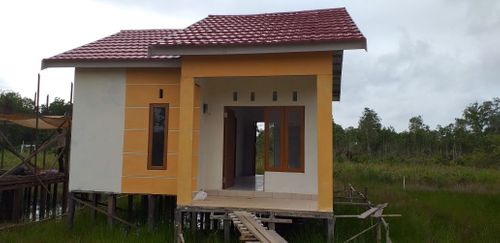 foto tampak rumah tipe 36 perumahan Griya Harmoni Handil Bakti