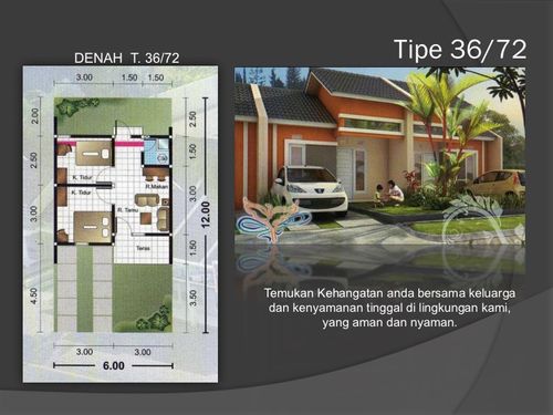 foto tampak rumah tipe 32/65 perumahan PESONA ALAM SUTRA