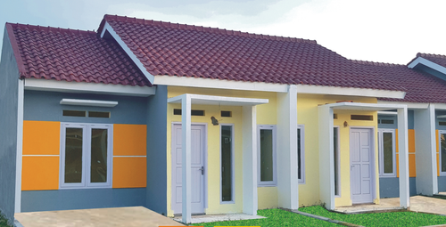 foto tampak rumah tipe 30 perumahan Grand Tirta Residence