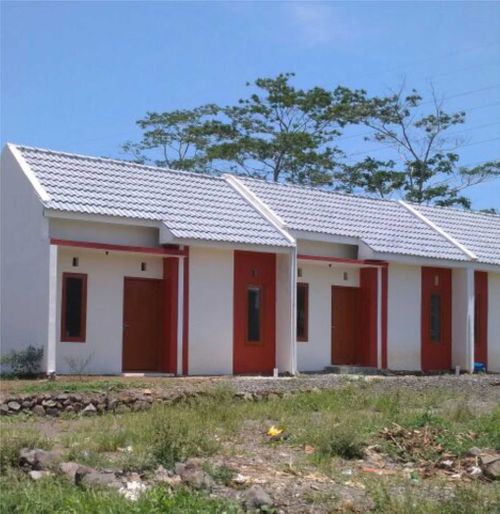 foto tampak rumah tipe 27 perumahan Alam Badran Sejahtera