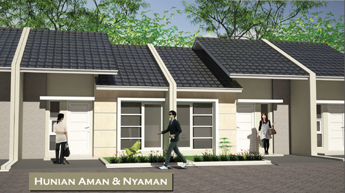 foto tampak rumah tipe Azalea (indent) perumahan DAEVA PERMAI