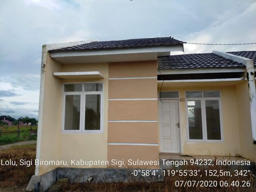 foto tampak rumah tipe 36 perumahan SIGI RESIDENCE