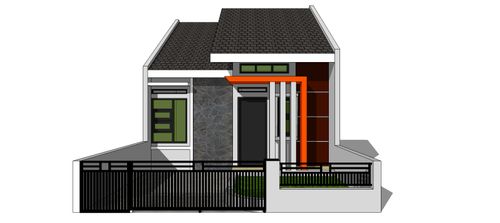 foto tampak rumah tipe 45 perumahan GRAHA ALAMANDA