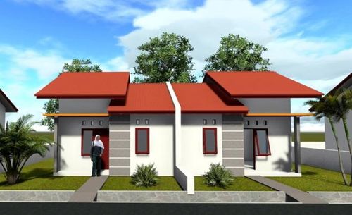 foto tampak rumah tipe RST perumahan Perumnas Nias Sogae'adu