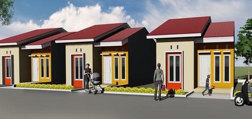 foto tampak rumah tipe 36 perumahan pelita sari residence