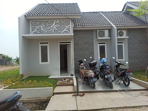 foto tampak rumah tipe 30/60 perumahan Grand Harmoni 3 Jayanti