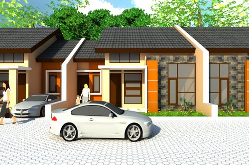 foto tampak rumah tipe 60 perumahan Bukit Medina