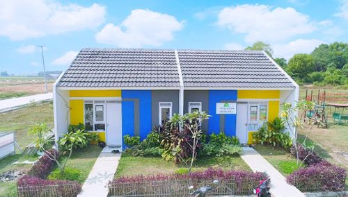 foto tampak rumah tipe FLPP 28/60 (2020) perumahan Mutiara Puri Harmoni 3