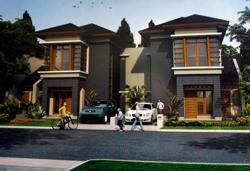 foto tampak rumah tipe 78/64 perumahan perumahan mentari ngabar