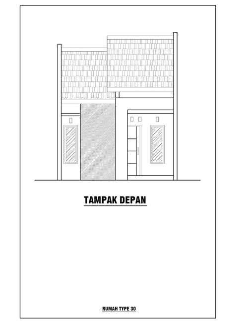 foto tampak rumah tipe 30 perumahan Kharisma Regency