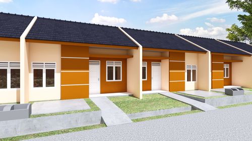 foto tampak rumah tipe PLAOSAN E03 perumahan BATARA VILLAGE