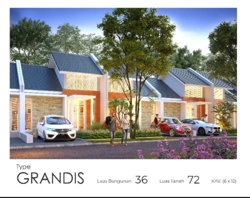foto tampak rumah tipe Grandis perumahan GRAND LAWANG RESIDENCE