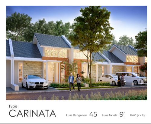 foto tampak rumah tipe Carinata perumahan GRAND LAWANG RESIDENCE