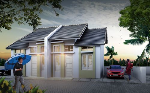 foto tampak rumah tipe 36/60 perumahan Graha sakinah