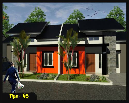 foto tampak rumah tipe 45 perumahan GRIYA KOTA PINANG