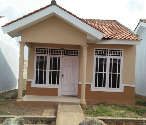 foto tampak rumah tipe 36/90 perumahan Griya Serdang Sejahtera II