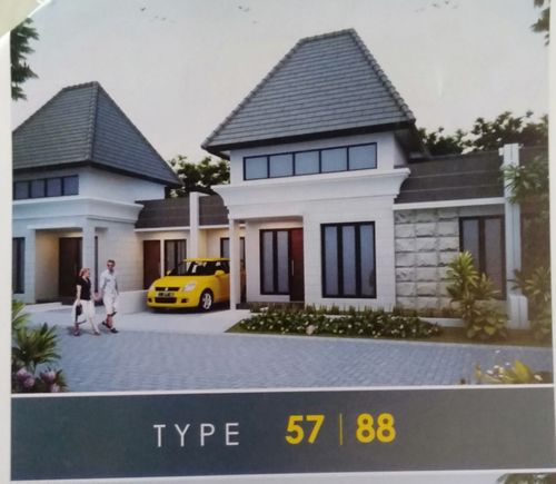 foto tampak rumah tipe 57 perumahan GRAND DIAMOND