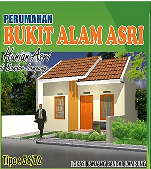 foto tampak rumah tipe 36/72 perumahan BUKIT ALAM ASRI