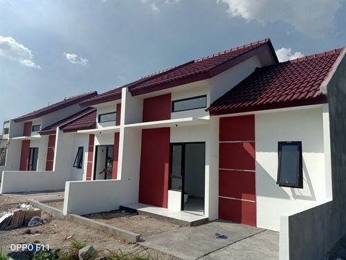 foto tampak rumah tipe Amarilis perumahan NIRWANA GREENLAND