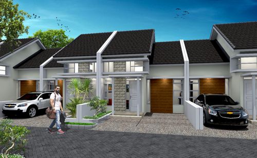 foto tampak rumah tipe 45 perumahan BUMI PODO RUKUN