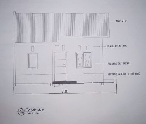 foto tampak rumah tipe 36/90 perumahan Arta Regency
