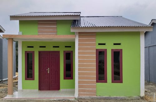 foto tampak rumah tipe RSH 36 perumahan Belutu Agung Permai