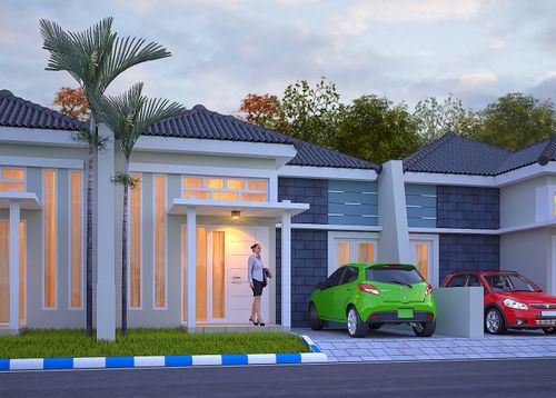 foto tampak rumah tipe 50 perumahan REMBANGAN HILL RESIDENCE