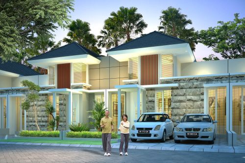 foto tampak rumah tipe 86 perumahan Royal City Residence