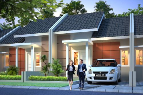 foto tampak rumah tipe 36 perumahan Puri Bunga Nirwana II
