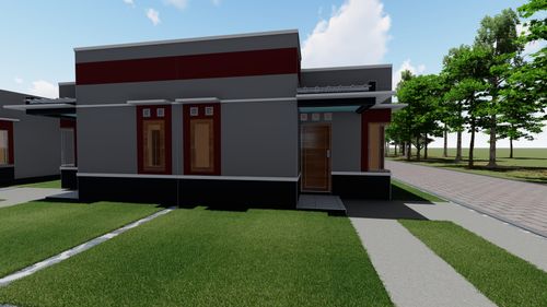 foto tampak rumah tipe 32 perumahan Bumi Asri Residence