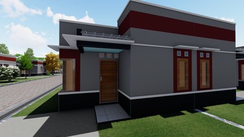foto tampak rumah tipe 32 perumahan Bumi Asri Residence