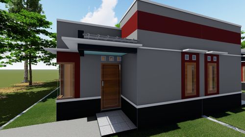 foto tampak rumah tipe 32 perumahan Bumi Asri Residence